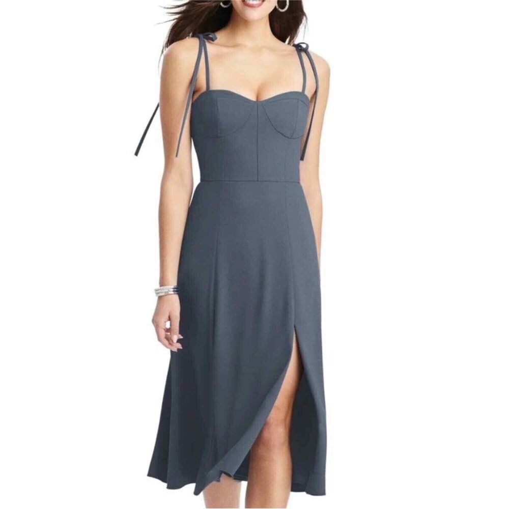 Dessy Bustier Midi Dress Silverstone Size 10 NWOT